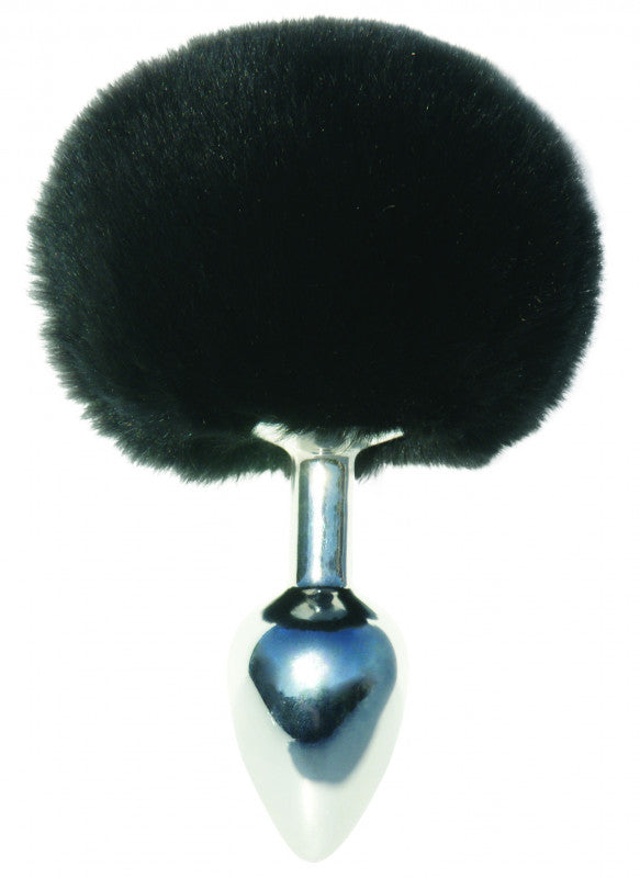 Midnight Metal Bunny Butt Plug - Black