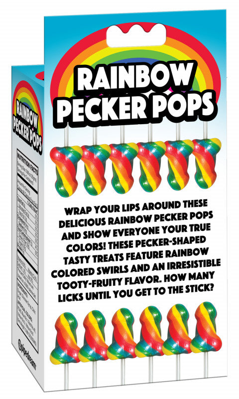 Rainbow Pecker Pops - 6 Pecker Pops