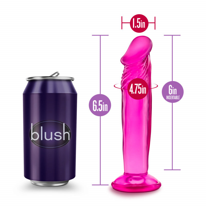B Yours - Sweet n' Small 6 Inch  With Suction Cup - Pink