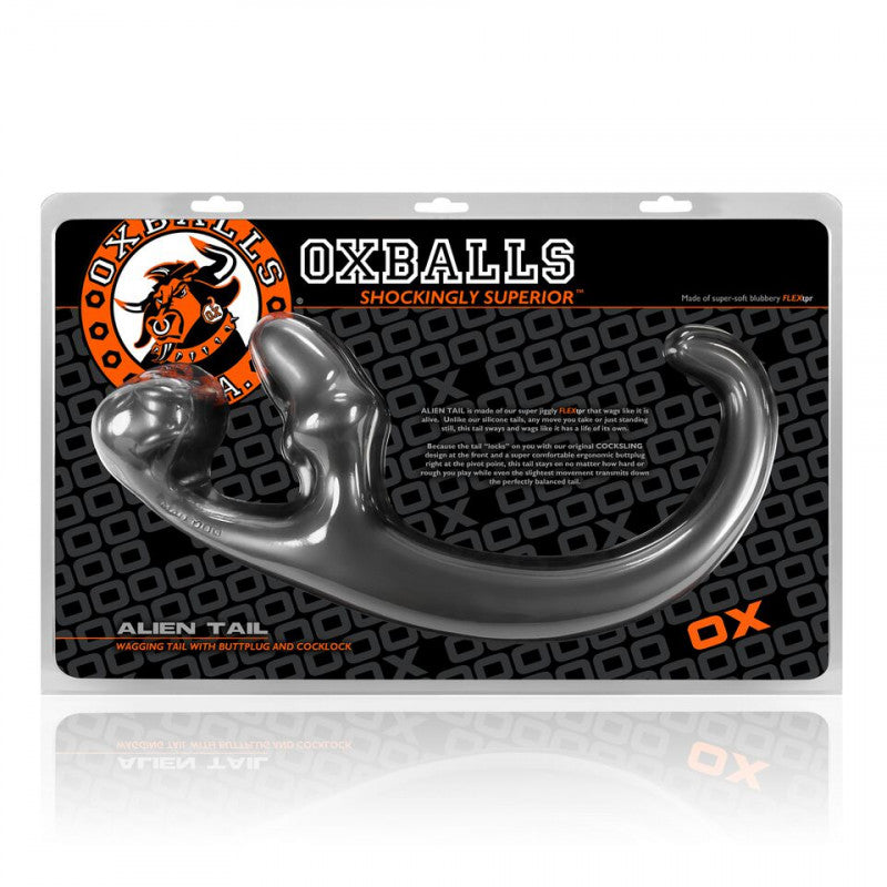 Alien Tail - Tail &amp; Butt Plug + Sling - Steel