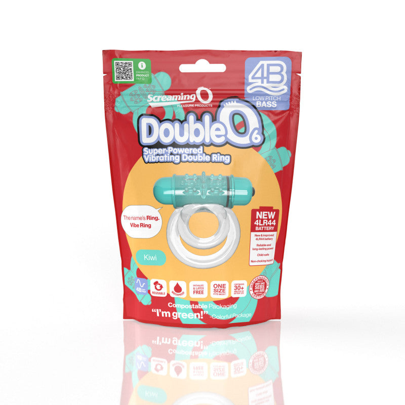 Screaming O 4b - Double O Super Powered Vibrating Double Ring - Kiwi
