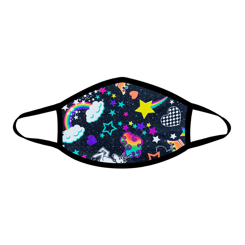 Crush Neon Uv Face Mask With Black Trim