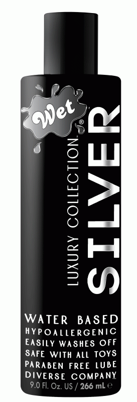 Wet Silver Luxury Water Based Lubricant -  9 Fl. Oz.