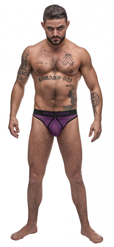 Airotic Mesh  Thong - Purple - S/m