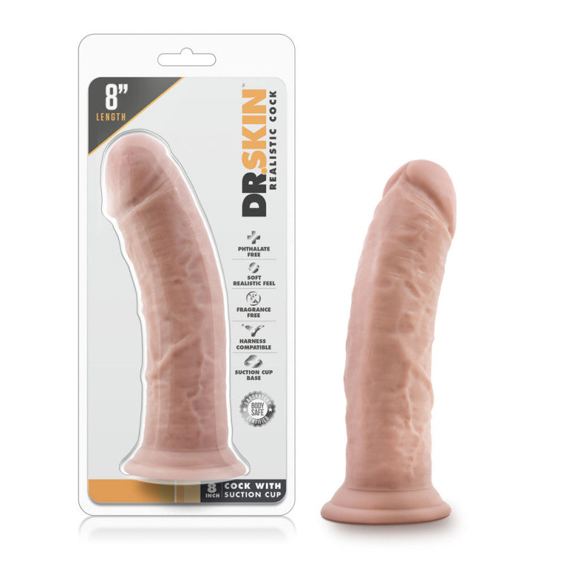 Dr. Skin - 8 Inch  W / Suction Cup - Vanilla