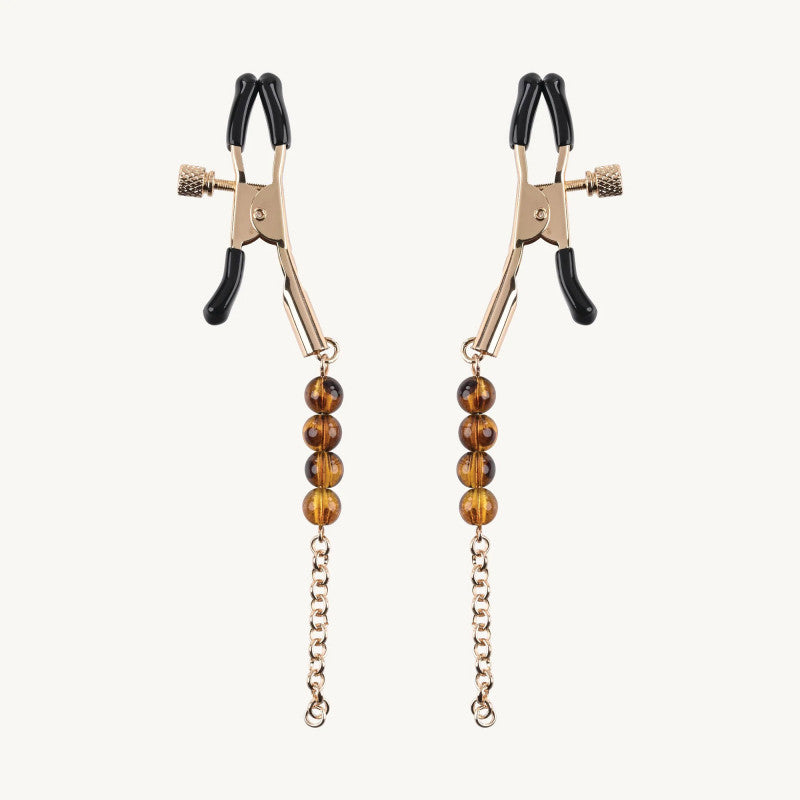 Sincerely Amber Beaded Nipple Clamp