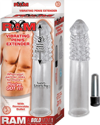 Ram Vibrating Penis Extender - Clear