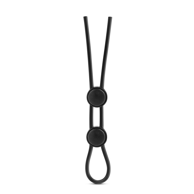 Stay  - Silicone Double Loop  Ring  - Black