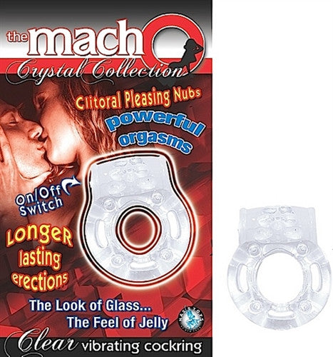 The Macho Crystal Vibrating Ring - Clear
