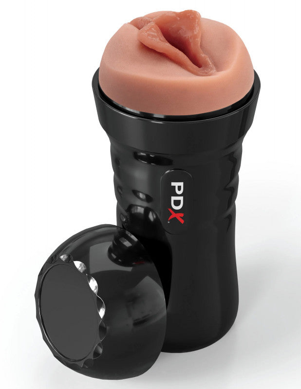 Wet  - Super Luscious Lips Self  Lubricating Stroker - Brown