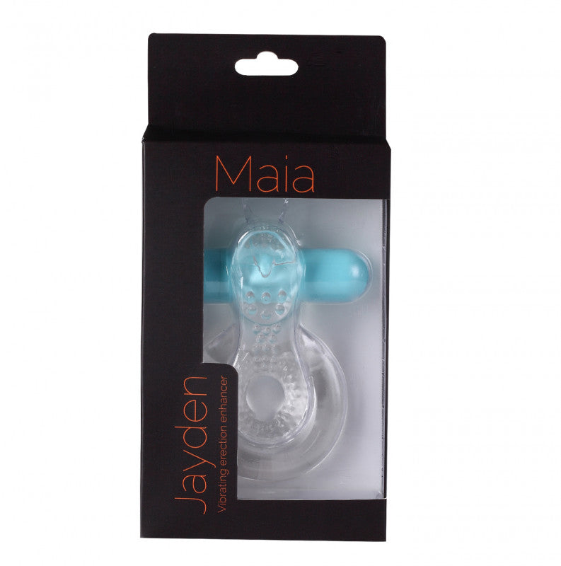 Jayden Vibrating Erection  Ring - Clear
