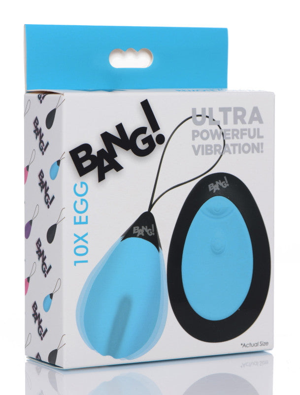 10x Silicone Vibrating Egg - Blue