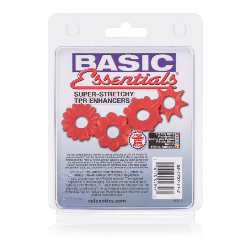 Basic Essentials 4 Pack Red