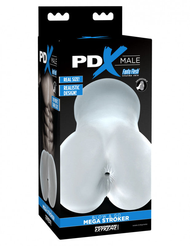 Pdx Male Blow and Go Mega Stroker Clear