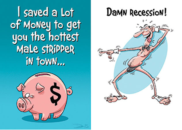 Greeting Cards 6 Pack - I Saved a Lot of Money to  Get You the Hottest Male Stripper in Town