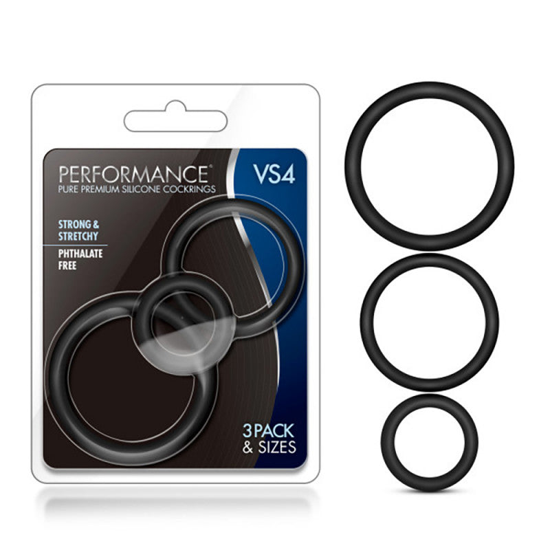 Performance - Vs4 Pure Premium Silicone Ring Set - Black