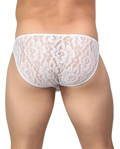 Stretch Lace Wonder Bikini - Small - White