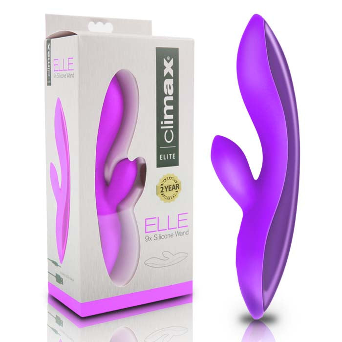 Cimax Elite Elle - Rechargeable 9x Silicone Vibe  - Purple
