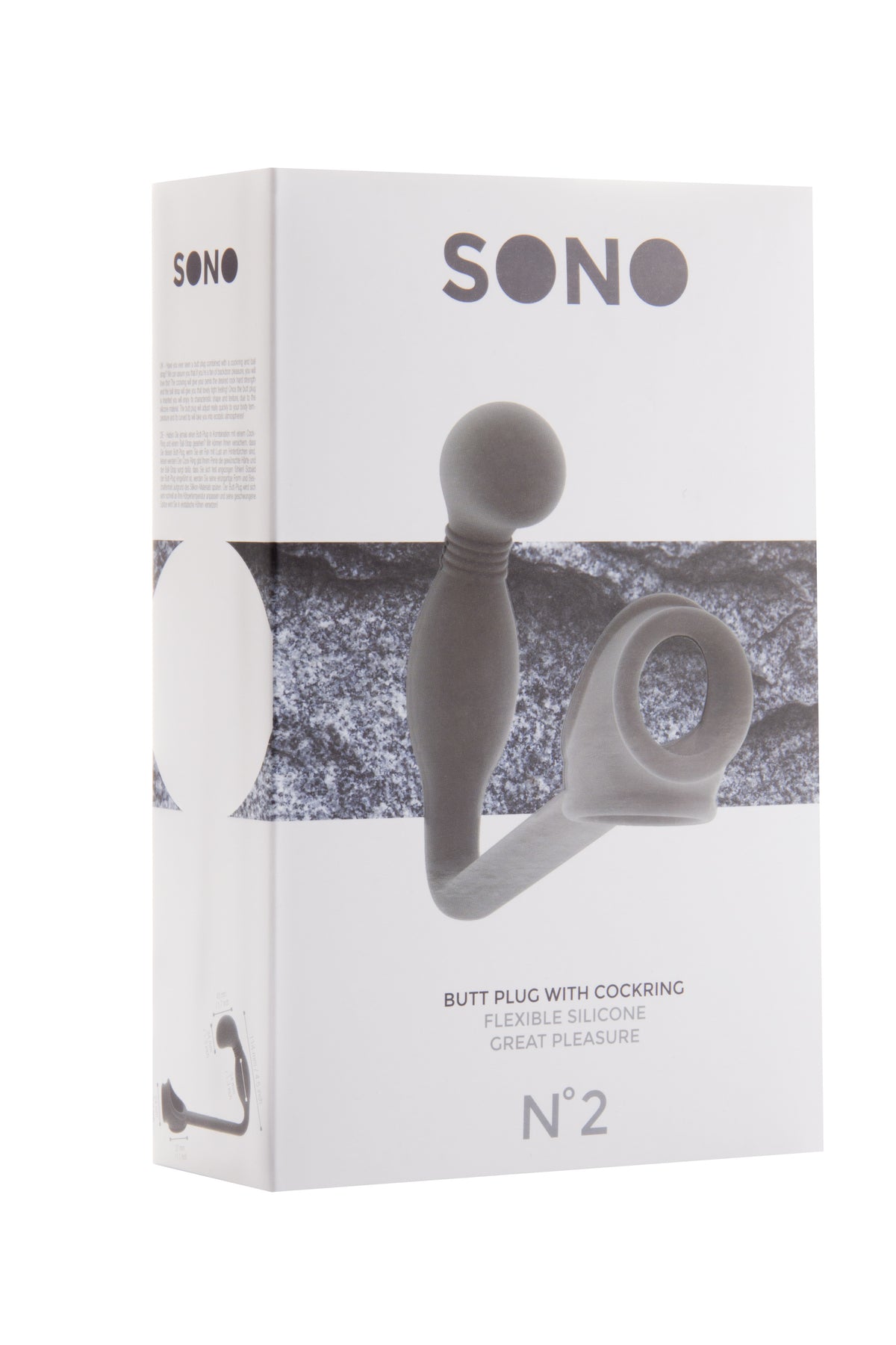 no.2 Butt Plug With Cockring - Grey