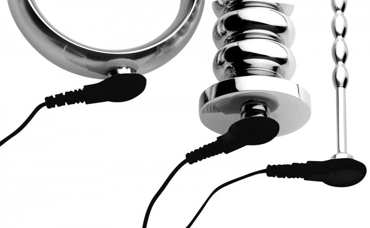 Deluxe Series Voltaic for Him Stainless Steel  Male E-Stim Kit