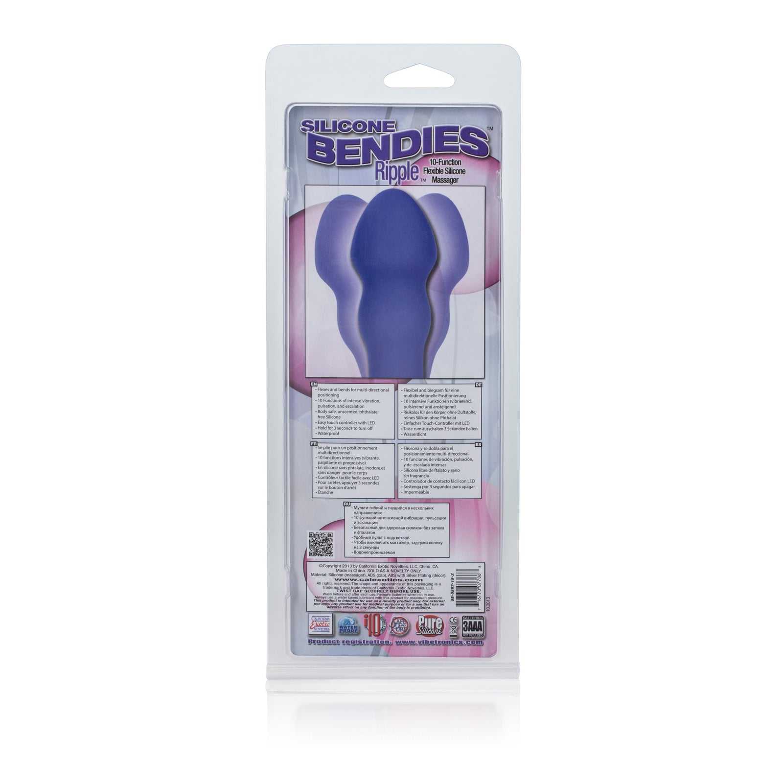 Silicone Bendies Ripple - Purple