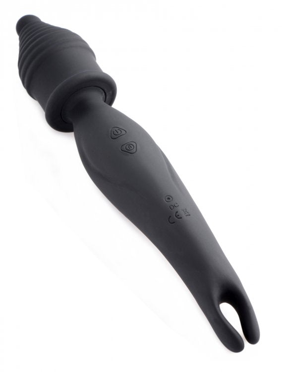 Dual Diva 2 in 1 Silicone Massager- Black