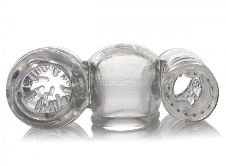 2 in 1 Male Wand Attachment - Clear