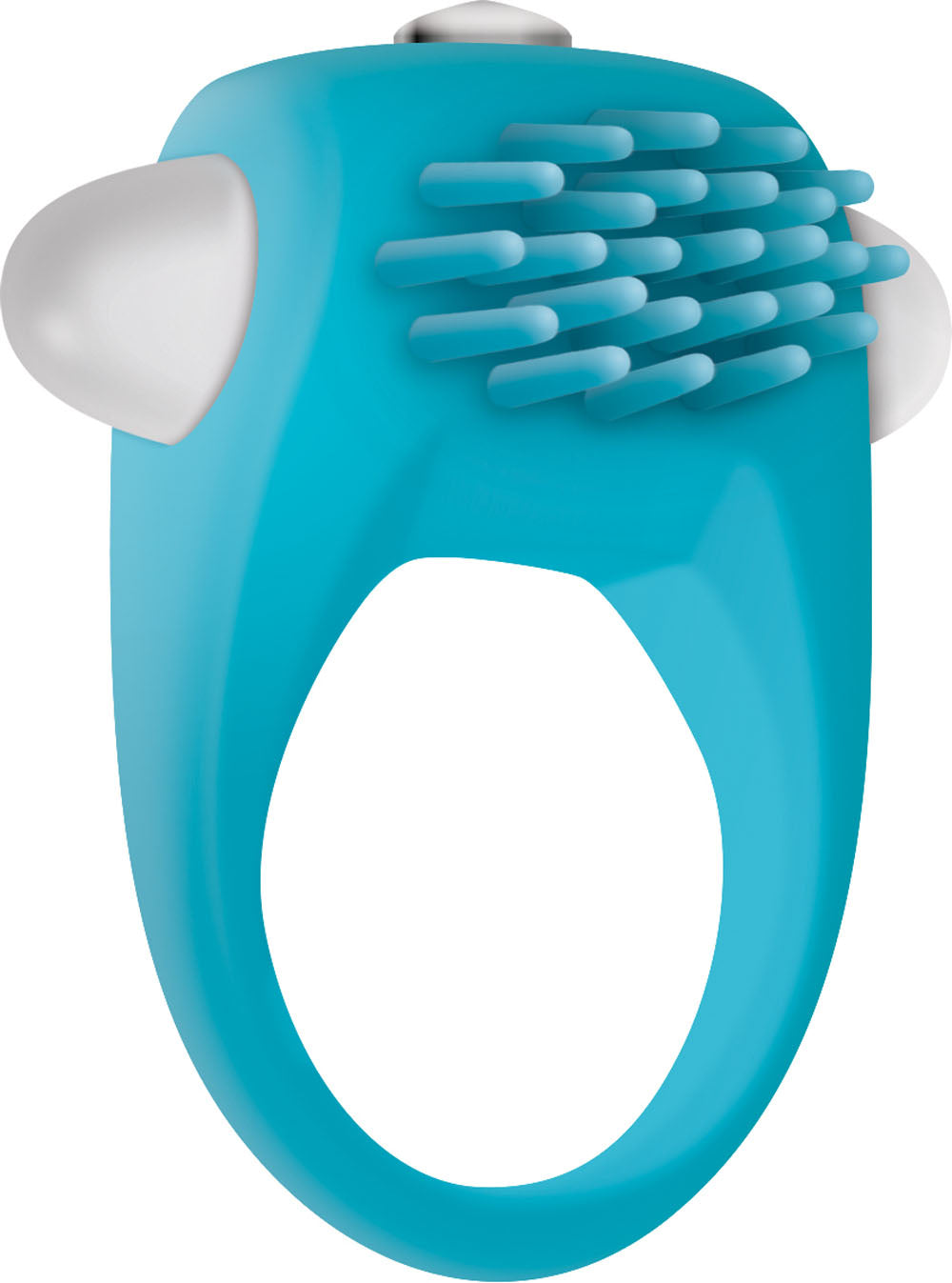 Teal Tickler Silicone Vibe Cockring