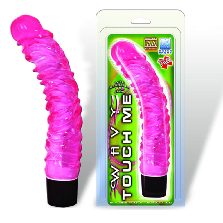 Wavy Touch-Me Penis Pink