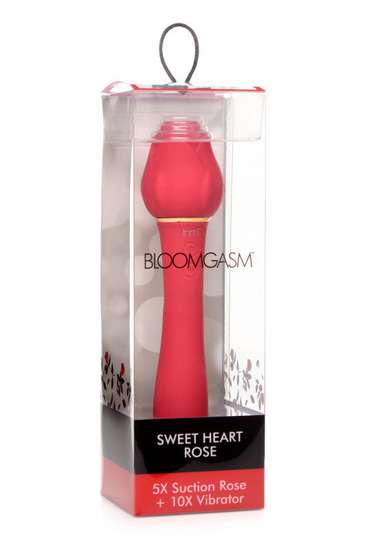 Bloomgasm - Sweet Heart Rose 5x Suction Rose and  10x Vibrator - Pink