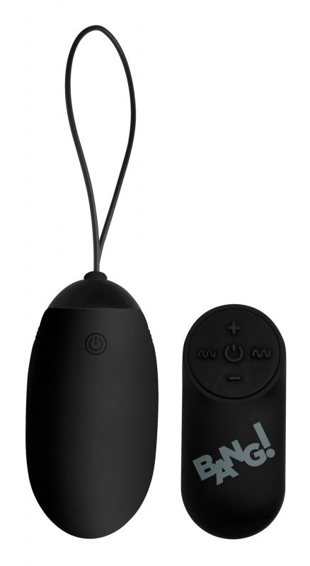 XL Silicone Remote Vibrating Egg - Black