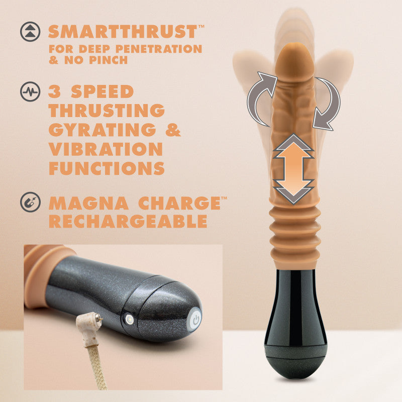 Dr. Skin Silicone - Dr. Arthur - Thrusting  Gyrating Vibrating  - Tan
