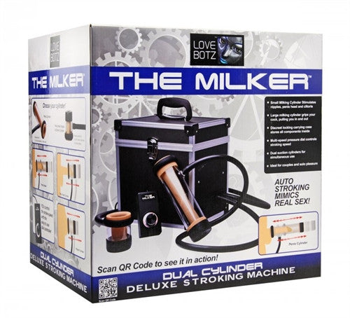 Love Botz the Milker Duel Cylinder Deluxe  Stroking Machine