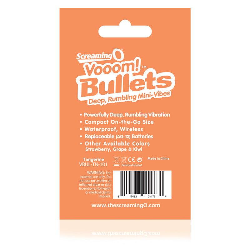 Vooom Bullets Mini-Vibes - Each - Tangerine