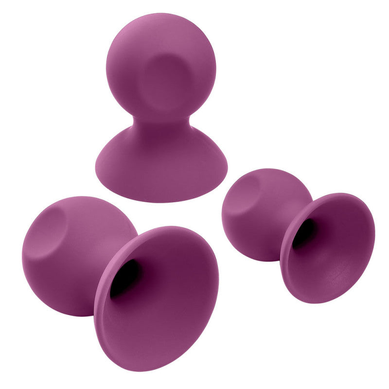 Cloud 9 Health and Wellness Nipple and Clitoral Massager Suction Set - Purple