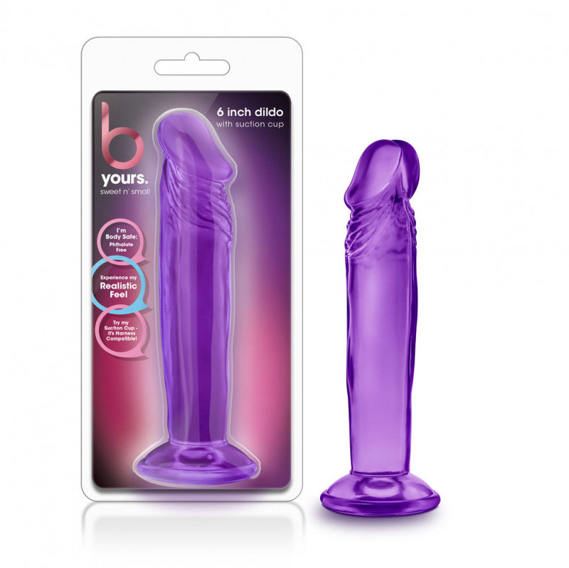B Yours - Sweet n&#39; Small 6 Inch  With Suction Cup - Purple