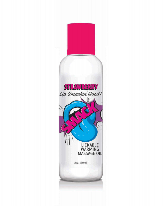 Smack Warming and Lickable Massage Oil -  Strawberry 2 Oz