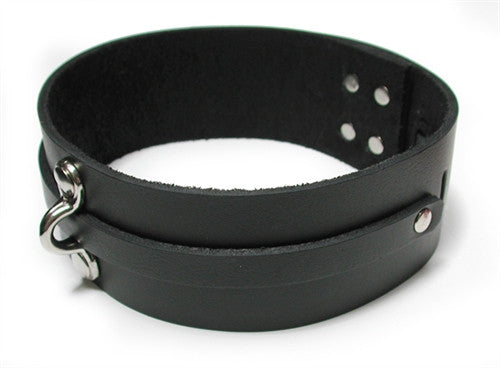 Bondage Basics Black Leather Collar