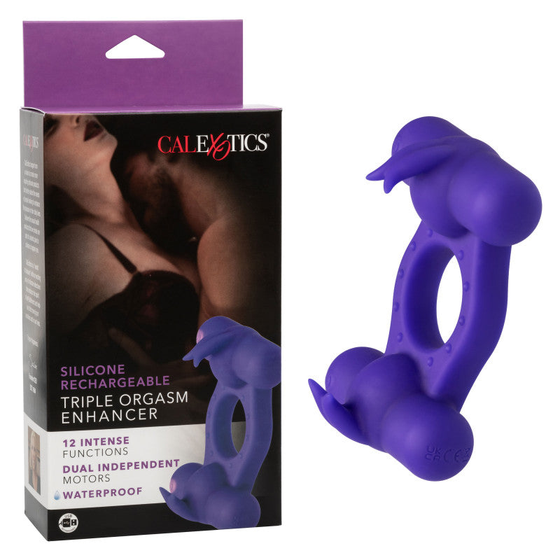 Silicone Rechargeable Triple Orgasm -  Purple