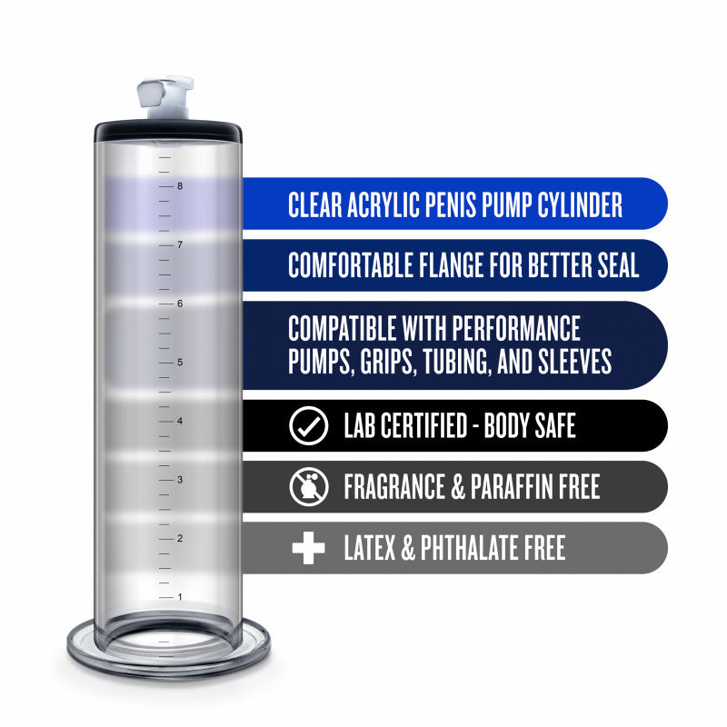 Performance – 9 Inch X 2 Inch Penis Pump Cylinder  – Clear