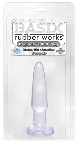 Basix 3.5in Beginners Butt Plug Clear