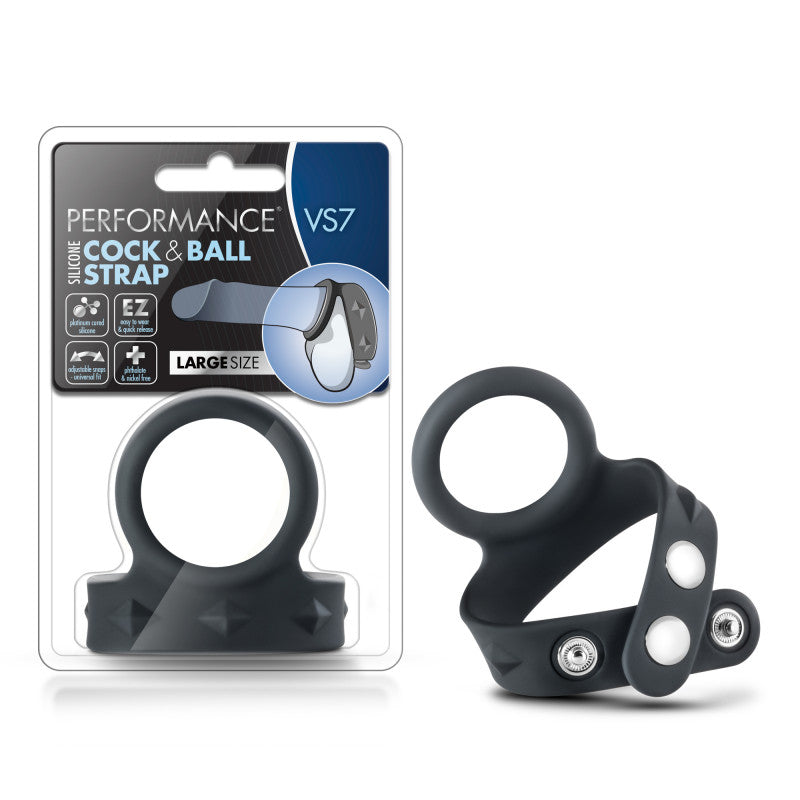 Performance - Vs7 - Silicone C &amp; Ball Strap  Large - Black