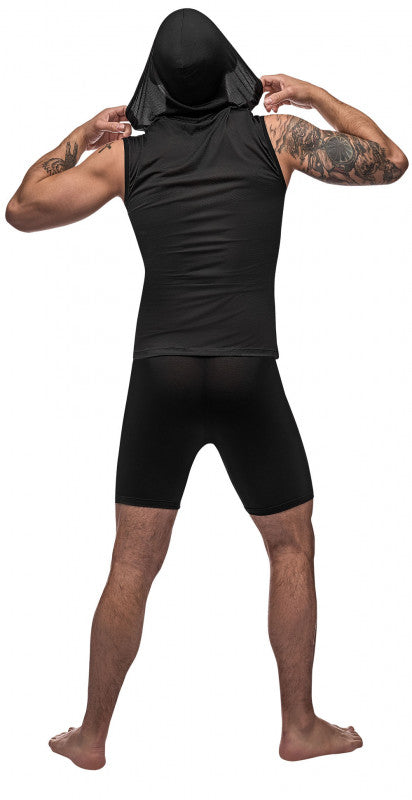Black Nite Hoodie Tank - Black - Medium