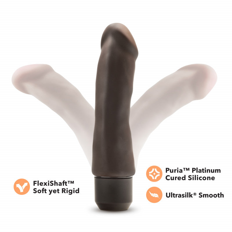 Dr. Skin Silicone  Dr. Steve - 7 Inch Vibrating   - Brown