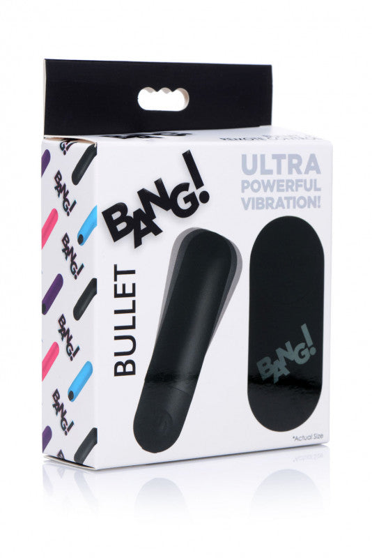 Vibrating Bullet With Remote Control - Black