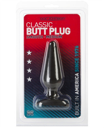 Classic Butt Plug - Smooth - Medium - Black
