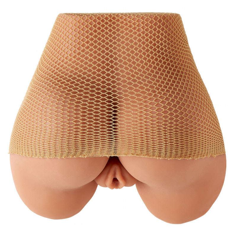 Body Mold Stroker - Pleasure  and Rear - Wide-Spread Legs - Tan