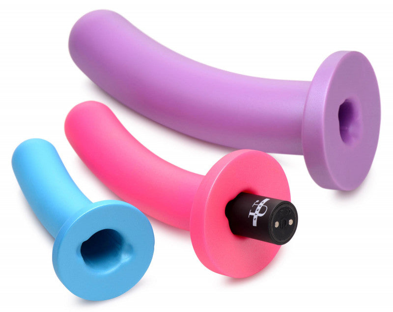 Triple Peg 28x Vibrating Silicone  Set With Remote