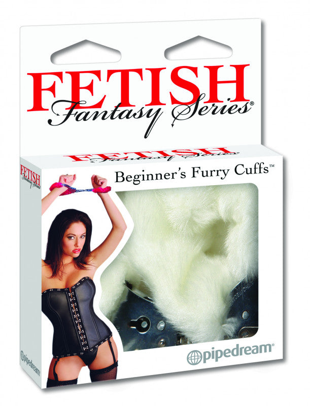 Fetish Fantasy Beginners Furry Cuffs White
