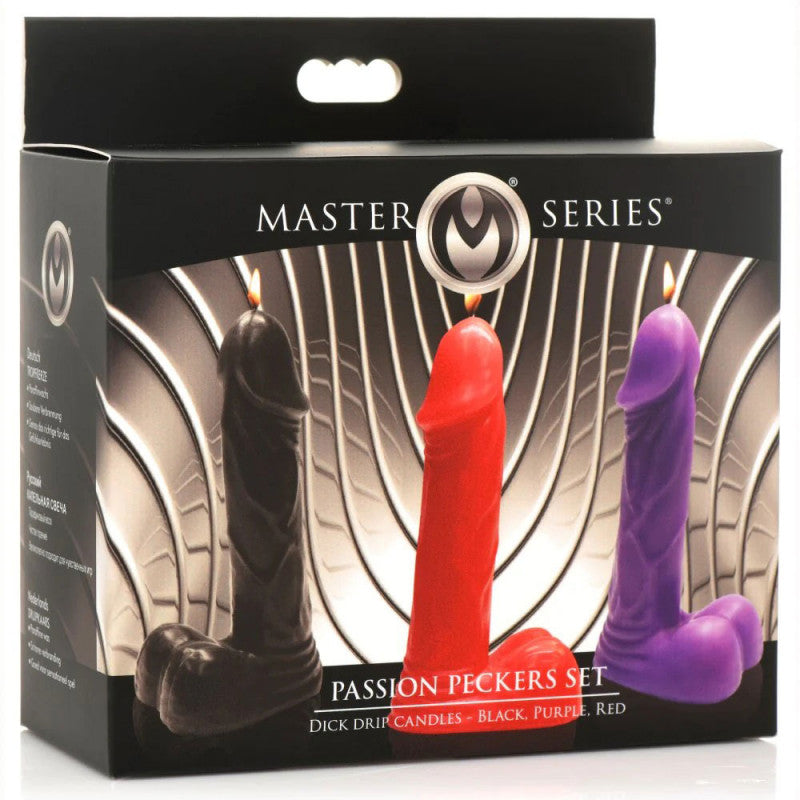Passion Pecker Set - Black, Purple, Red